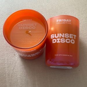 2 Sunset Disco candles by Friday Collective